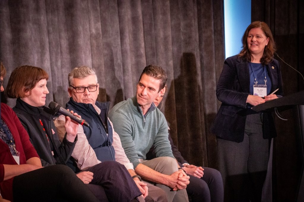 CFA's Chloe Begg presenting on a panel at the 2025 EMC Conference